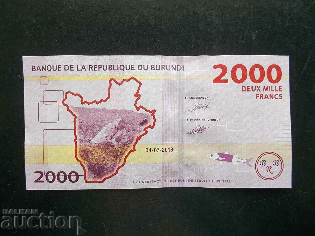 BURUNDI, 2000 francs, 2018, UNC with price 6.99 BGN | € 3.57 BURUNDI, 2000 francs, 2018, UNC with price 6.99 BGN | € 3.57