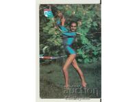 Календарче  Спорт-тото  1982 г. Художествена гимнастика тип2