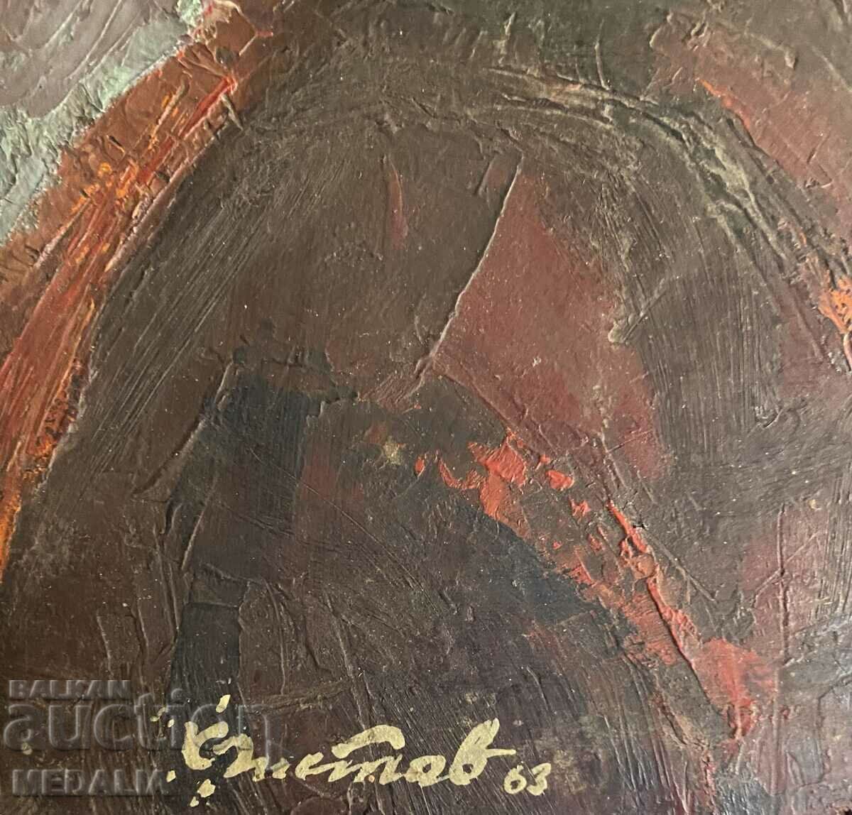 Alexander Stamenov-oil paints-signed-1963 with price 500.00 BGN | € 255.65 Alexander Stamenov-oil paints-signed-1963 with price 500.00 BGN | € 255.65