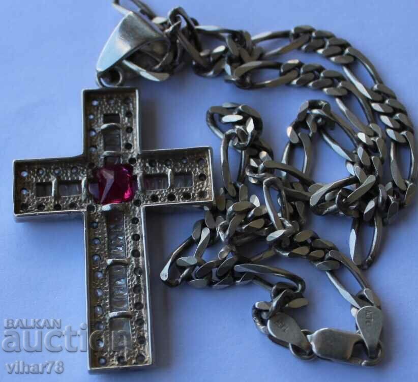 SILVER CHAIN WITH CROSS - 6 SILVER CHAIN WITH CROSS - 6