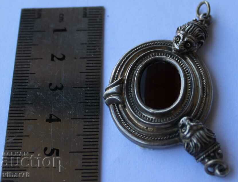 SILVER PENDANT WITH CARNEL - 5 SILVER PENDANT WITH CARNEL - 5