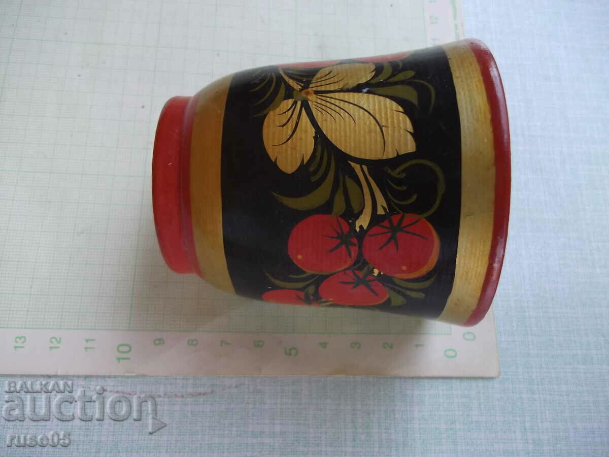 Painted wooden cup - 6 Painted wooden cup - 6
