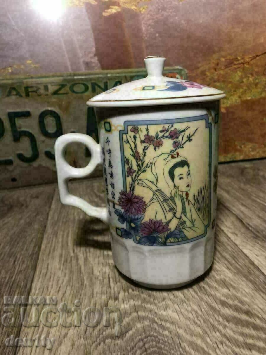 Asian porcelain coffee mug