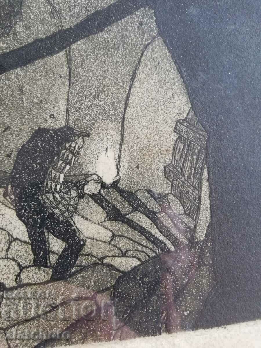 Delivery of Lubomir Dalchev - graphics, etching, aquatint Delivery of Lubomir Dalchev - graphics, etching, aquatint