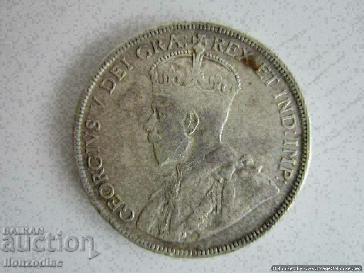 Licitație ❗Newfoundland 50 de cenți 1911-11,70 g eșantion de argint 0,925 RRR❗