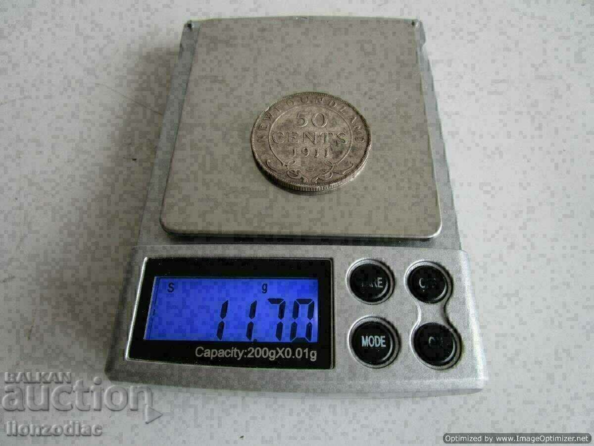 ❗Newfoundland 50 cents 1911-11.70 g silver sample 0.925 RRR❗ - 5 ❗Newfoundland 50 cents 1911-11.70 g silver sample 0.925 RRR❗ - 5