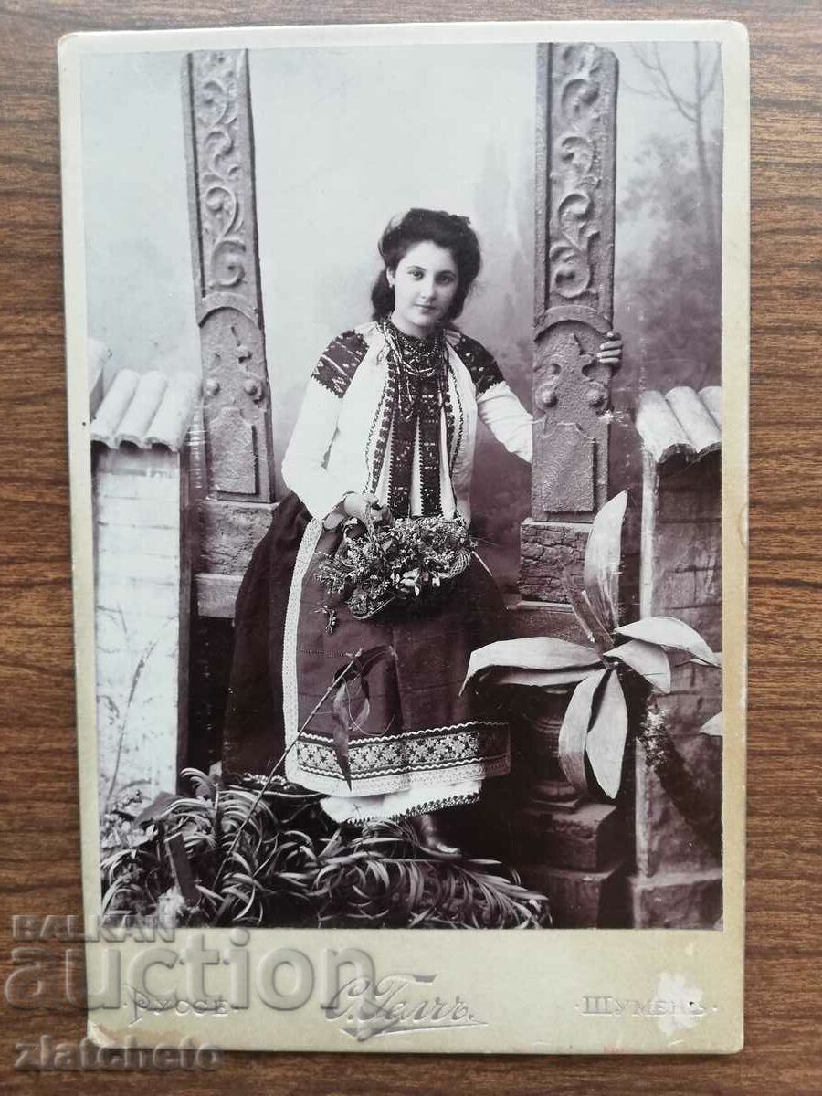 Carton foto vechi Regatul Bulgariei - atelier S.Gelch Ruse