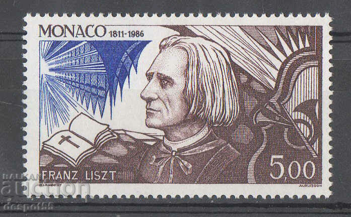 1986. Monaco. 175 de ani de la nașterea lui Franz Liszt.