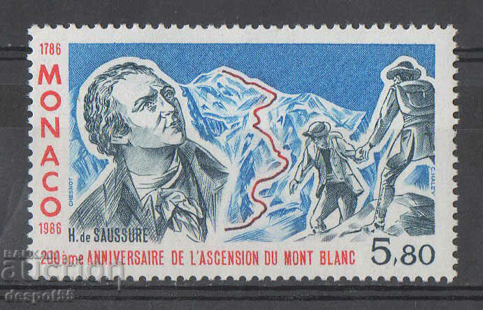 1986. Monaco. 200 de ani de la prima ascensiune a Mont Blancului.