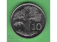 (¯`'•.¸ 10 cents 2002 ZIMBABWE UNC- ¸.•'´¯)