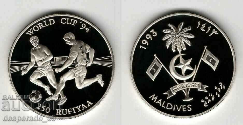 (¯`'•.¸ 250 Rufiyaa 1993 MALDIVES UNC ¸.•'´¯)