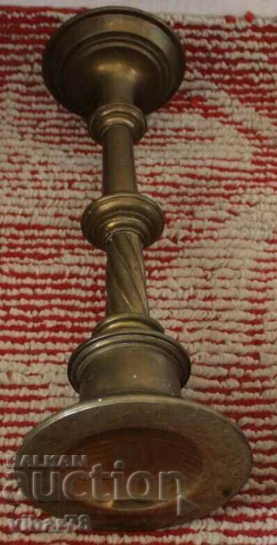 Auction  Old large brass candle holder