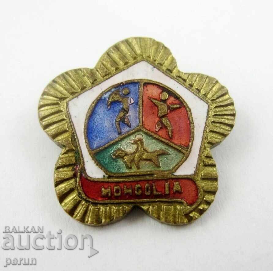 Old Mongolian Badge-National Sports-Enamel-Original with price 9.99 BGN | € 5.11 Old Mongolian Badge-National Sports-Enamel-Original with price 9.99 BGN | € 5.11