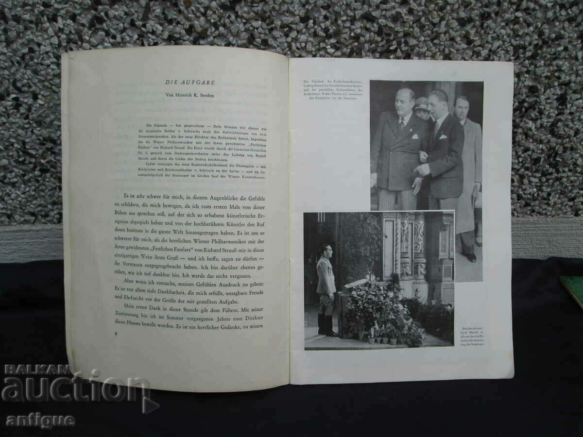 Auction  PROGRAM OPERA VIENNA AUSTRIA 1940-41 - 3 Third Reich Swastika