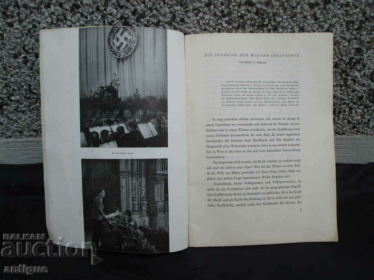 PROGRAM OPERA VIENNA AUSTRIA 1940-41 - 3 Third Reich Swastika - 7