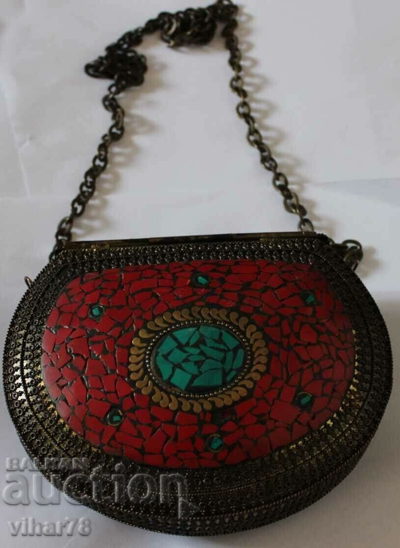 МНОГО КРАСИВА МЕТАЛНА ЧАНТИЧКА С КАМЕННА МОЗАЙКА - 6 МНОГО КРАСИВА МЕТАЛНА ЧАНТИЧКА С КАМЕННА МОЗАЙКА - 6