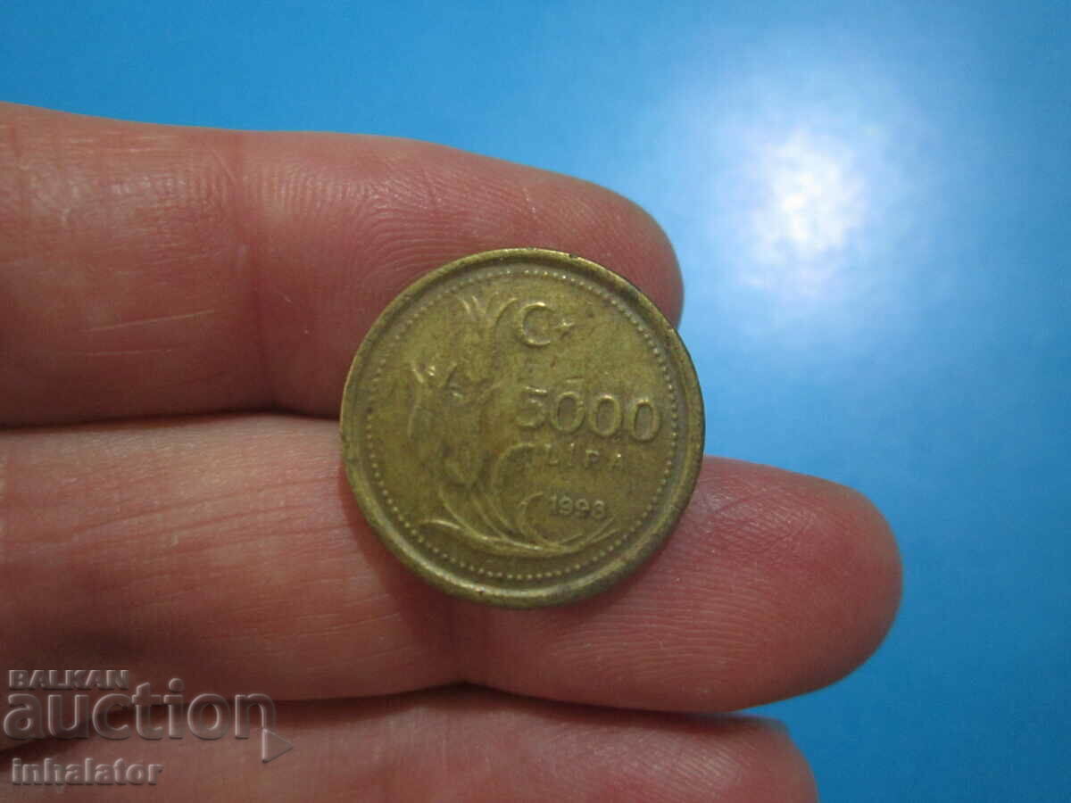 1998 anul 5000 lire Turcia