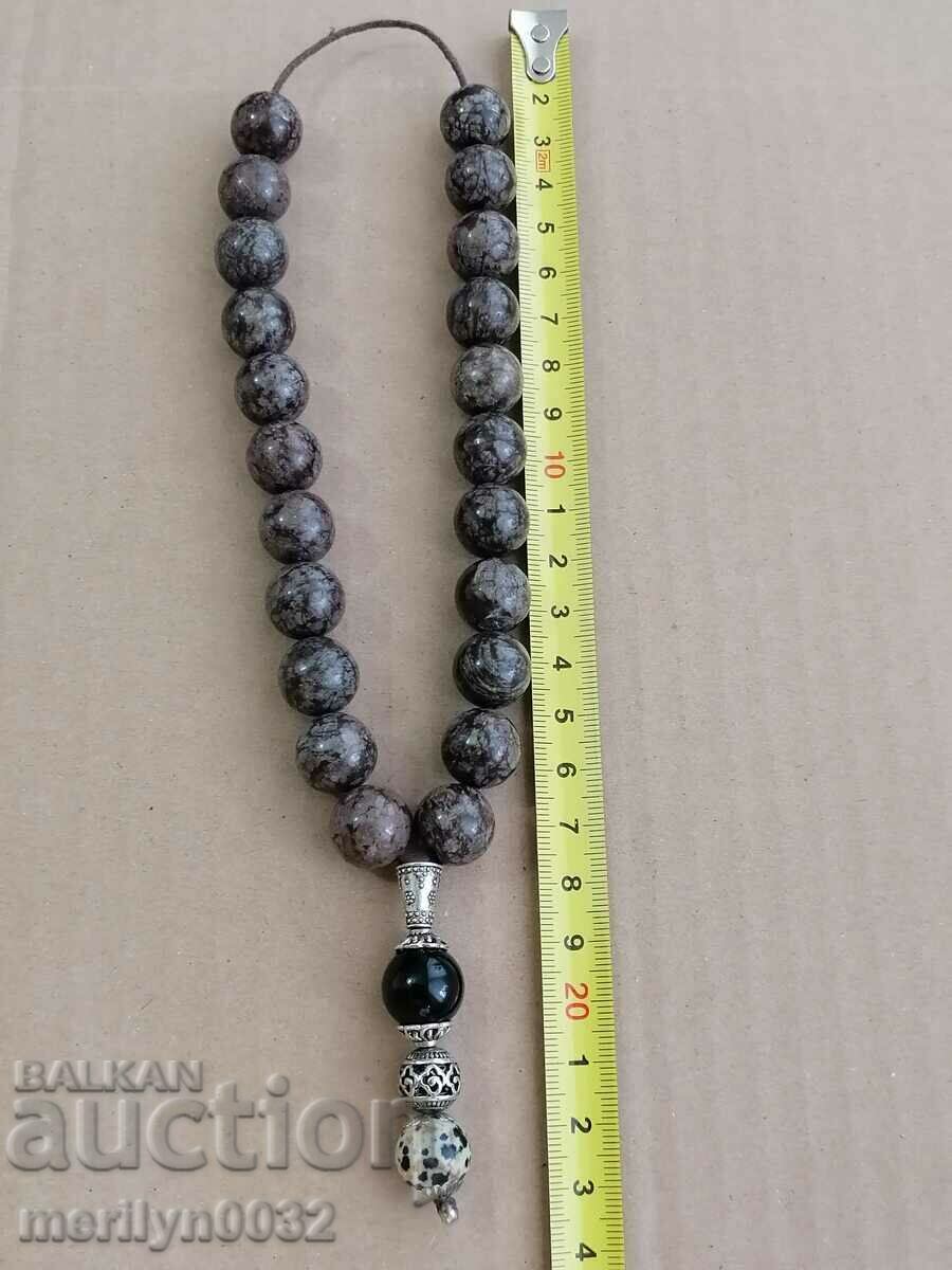 Auction Old rosary made of colored stones Auction Old rosary made of colored stones