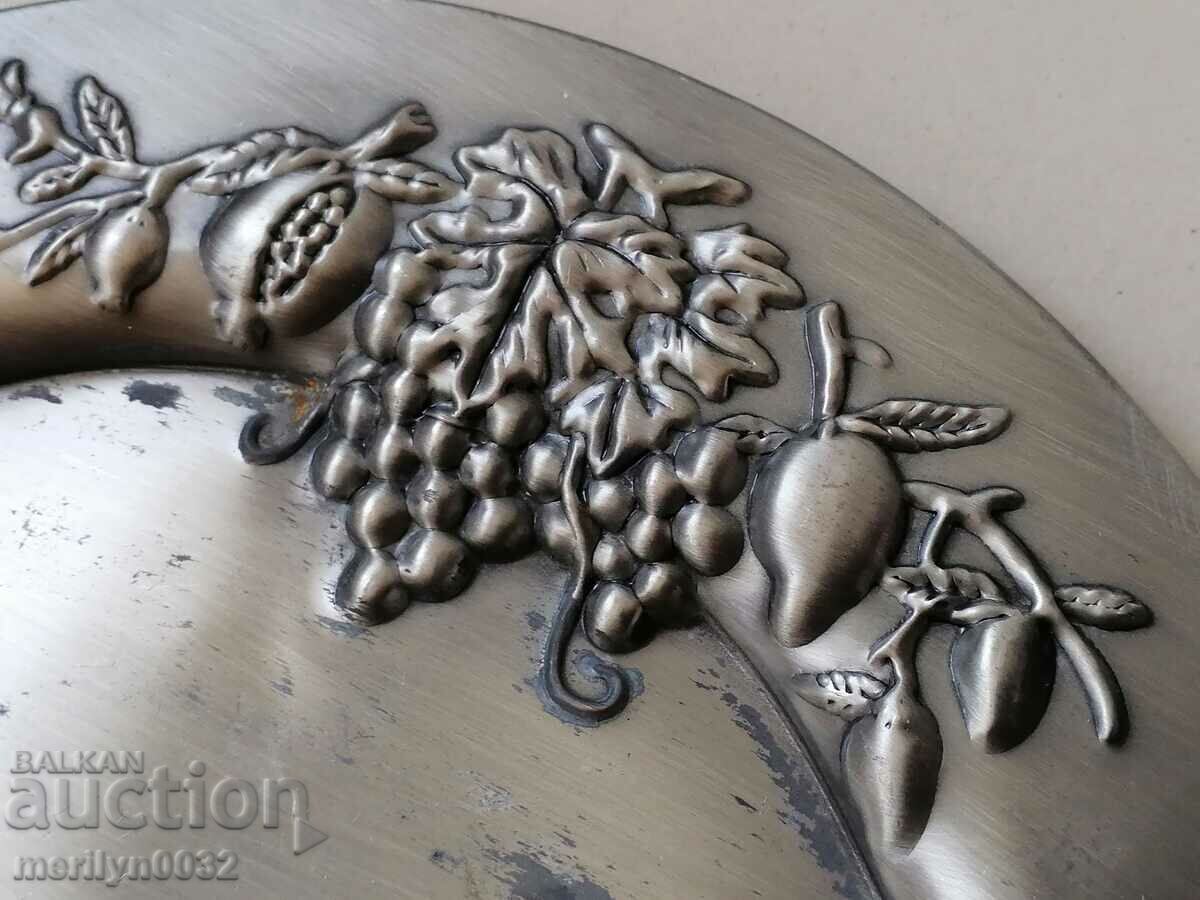 Auction Old metal plate Art Drko tas, tray, tray Auction Old metal plate Art Drko tas, tray, tray