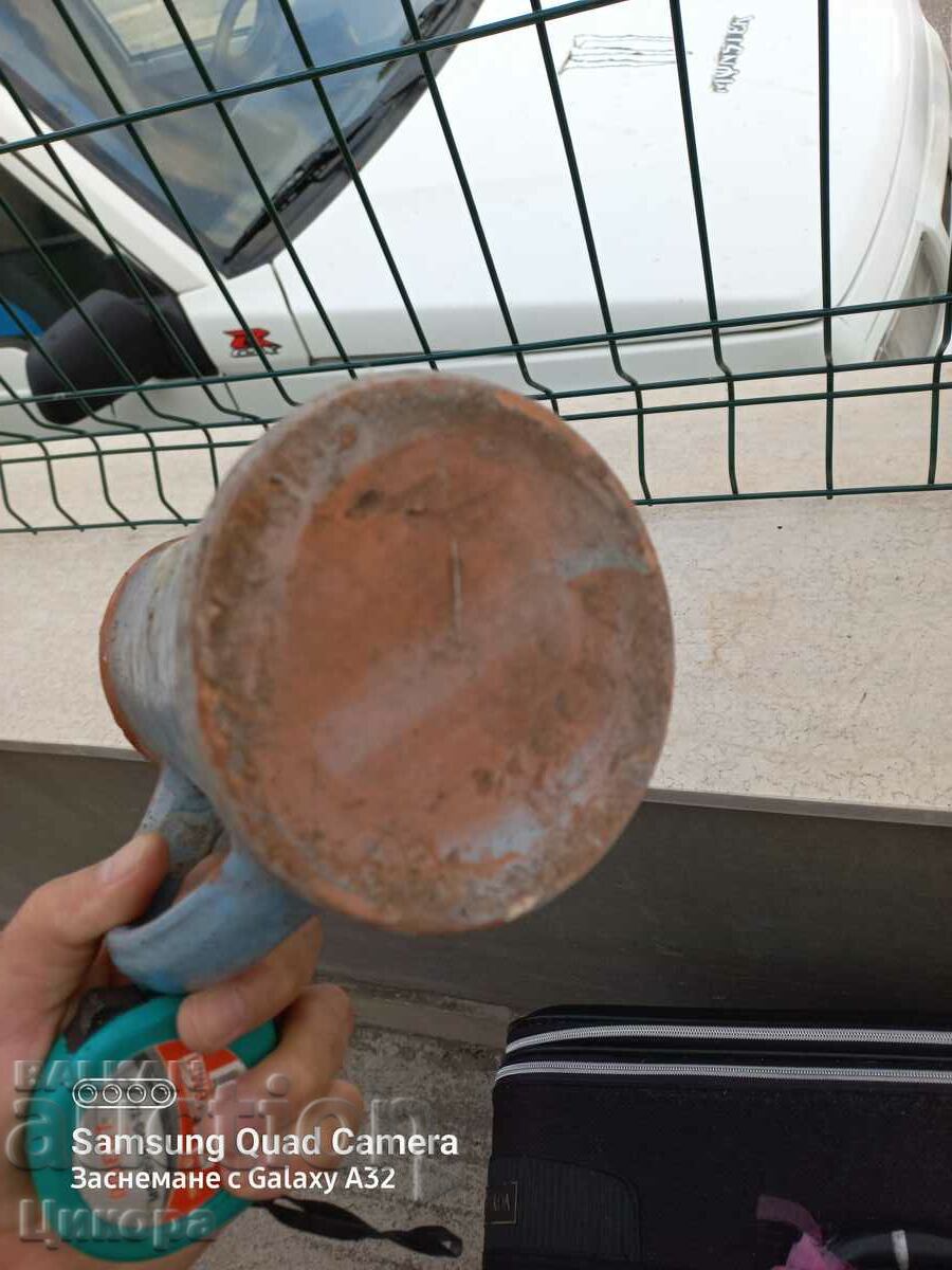 OLD CLAY JUG CERAMIC - 5