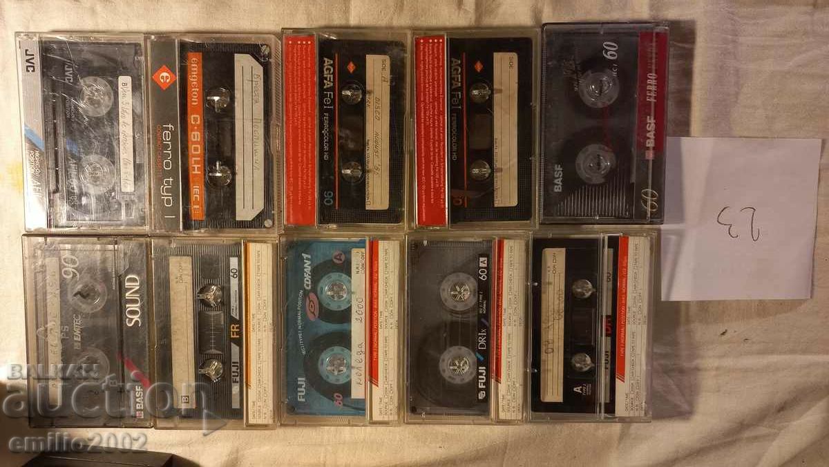 Audio cassettes 10pcs 23 with price 9.00 BGN | € 4.60 Audio cassettes 10pcs 23 with price 9.00 BGN | € 4.60
