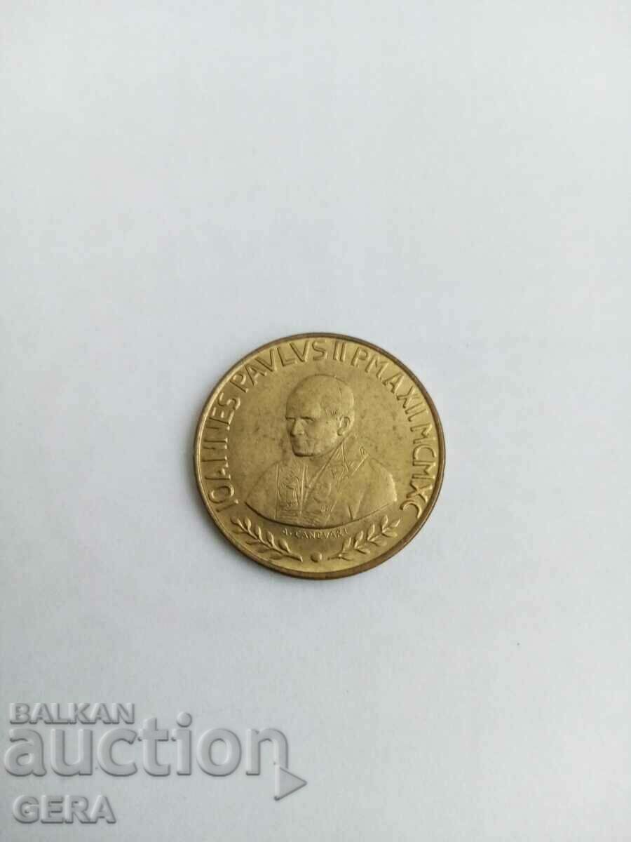 Монета 20 лири Ватикана