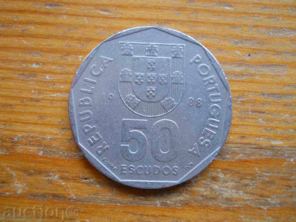 50 escudos 1988 - Portugal