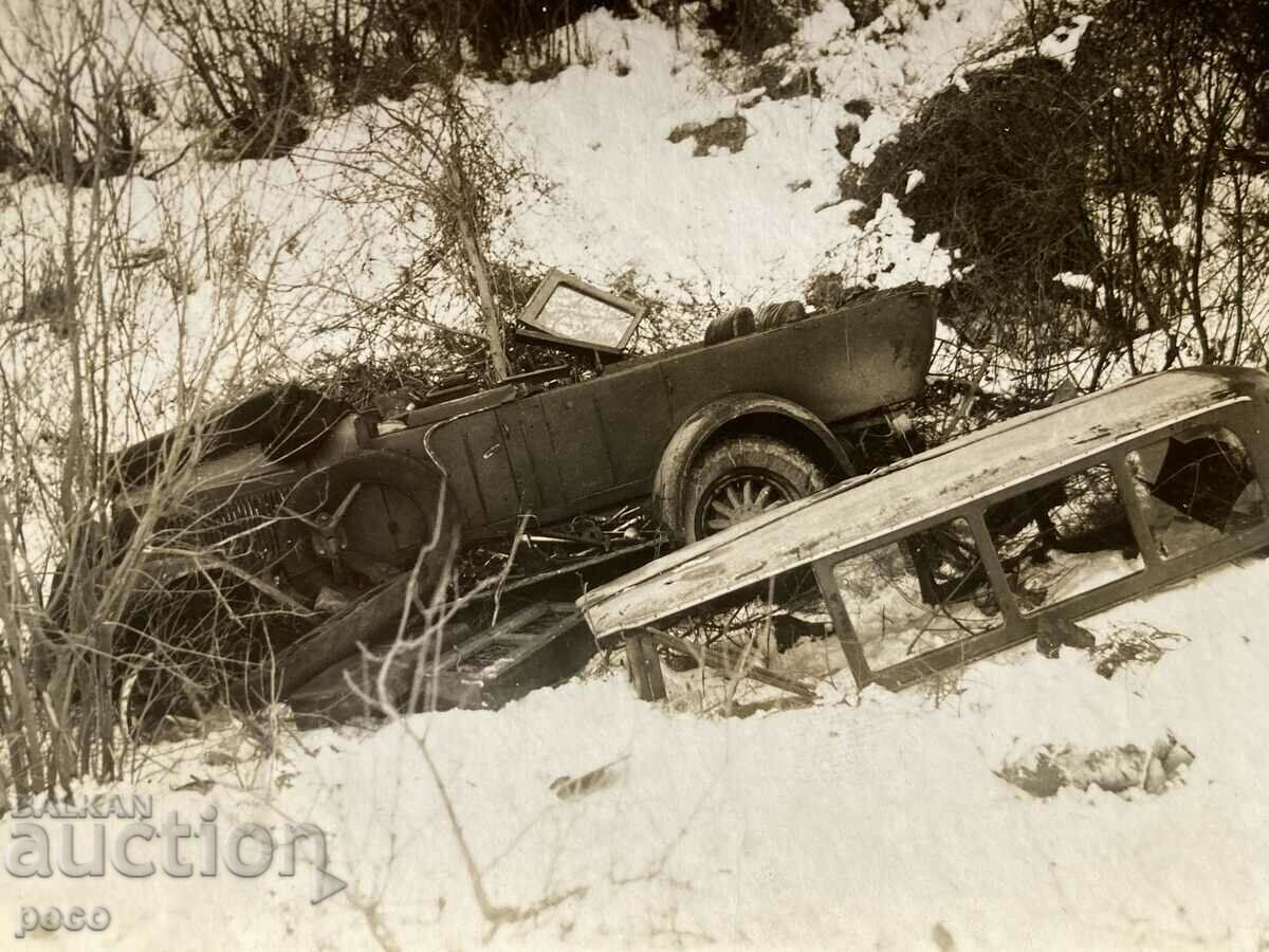 Delivery of Disaster Samokovsko shose 1939 old photo Delivery of Disaster Samokovsko shose 1939 old photo