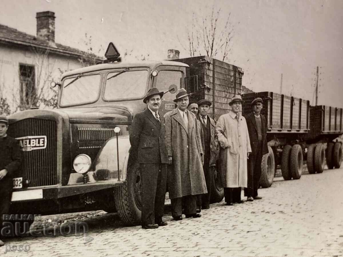 "Кооп превоз" СФ 5032 София 1938 г. Автомобилен влак