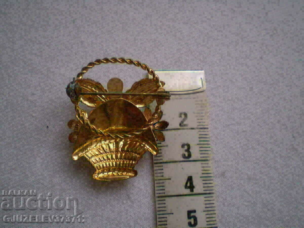 flower basket brooch - 5 flower basket brooch - 5