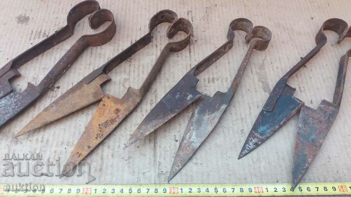 SET OF 4 FORGED SHEEP SHEARS - 6