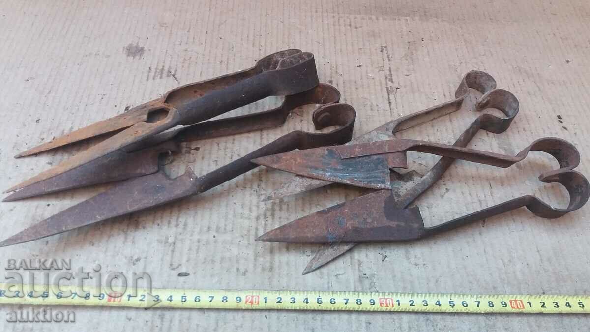 SET OF 4 FORGED SHEEP SHEARS - 7