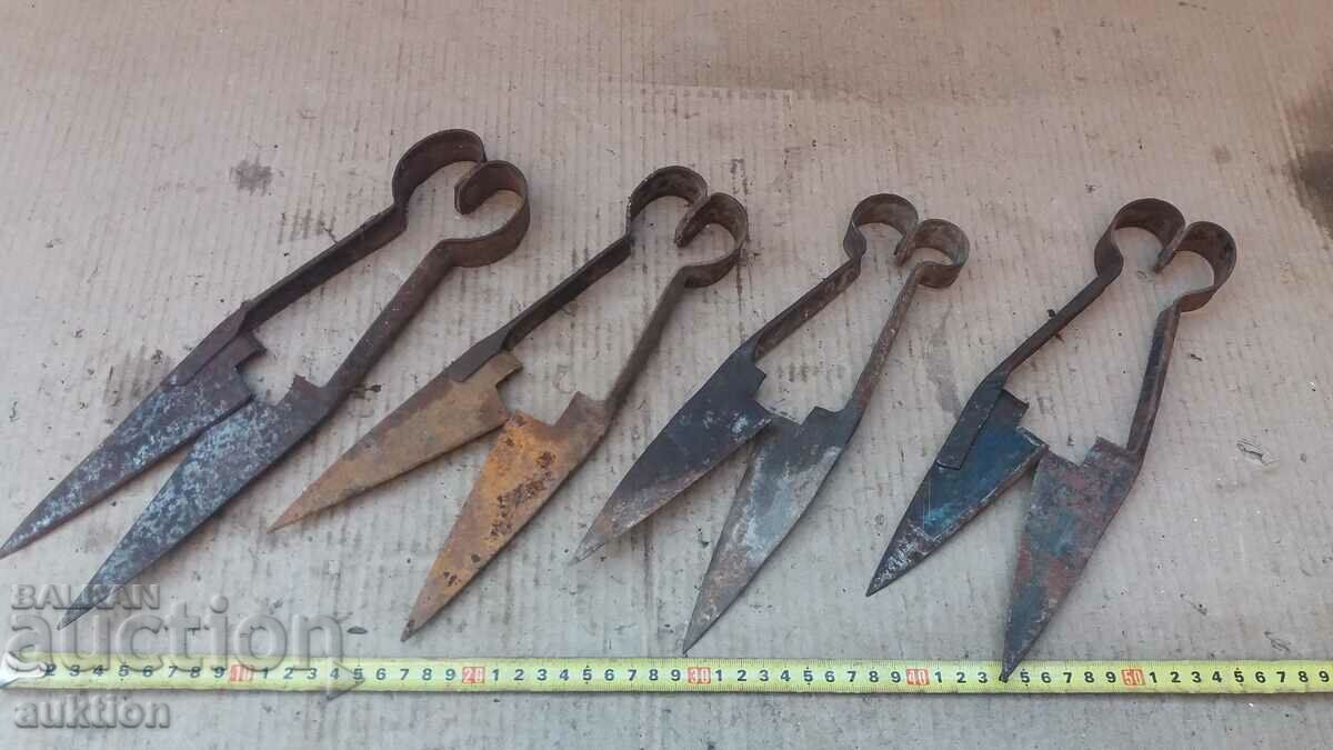 SET OF 4 FORGED SHEEP SHEARS