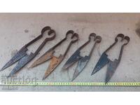 SET OF 4 FORGED SHEEP SHEARS