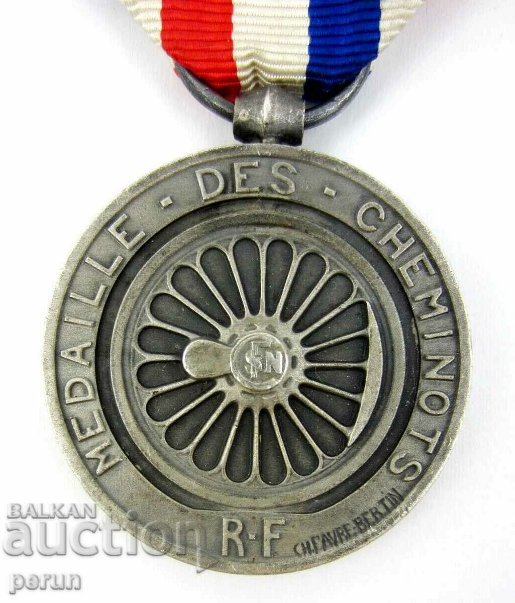 Delivery of Honorary Silver Medal of the French Railways-1941-Original Delivery of Honorary Silver Medal of the French Railways-1941-Original