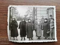 Old photo - prominent ladies in front of the Palace in Sofia