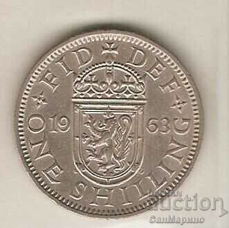 +Великобритания  1  шилинг  1963 г. шотландски герб