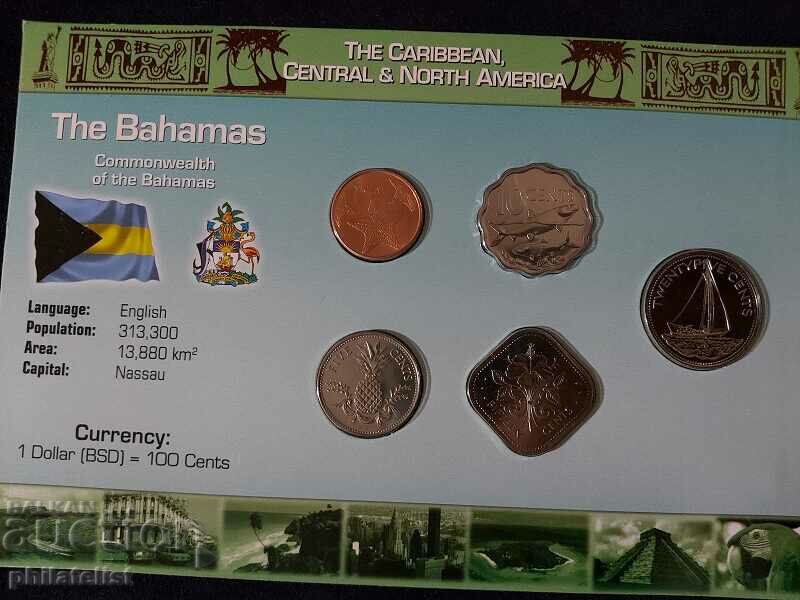 Bahamas - Complete set of 5 coins