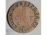 Westphalia 5 centimes 1809