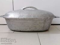 Old aluminum casserole dish USSR casserole dish casserole