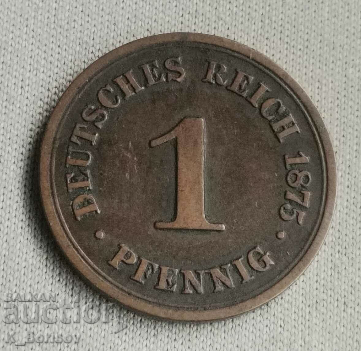 Germany 1 Pfenning 1875 B