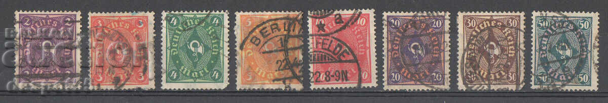 1921-23. Reich-ul Germaniei. corn poștal.