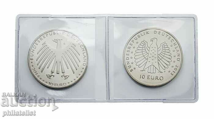 Двоен калъф / джобове за монети -двойни до 40 мм