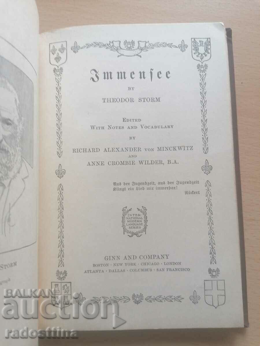 Auction Immensee Th. Storm 1901 Auction Immensee Th. Storm 1901