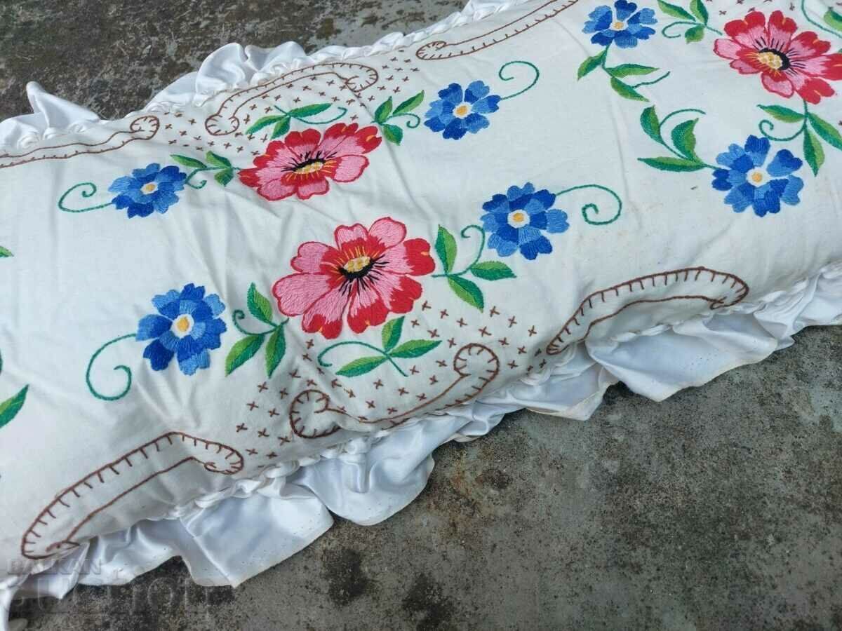 СТАРА БРОДИРАНА ВЪЗГЛАВНИЦА БРОДЕРИЯ ОТЛИЧНА - 6