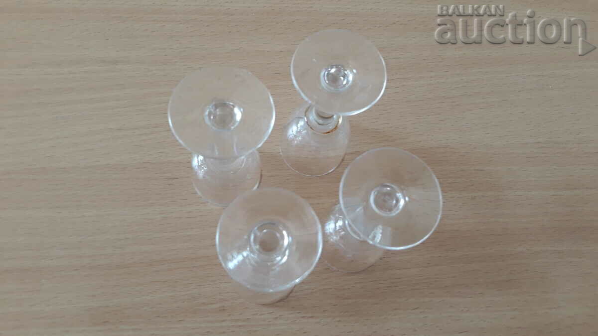 Delivery of 4 pcs. vintage mini glasses brandy liqueur glasses retro vintage Delivery of 4 pcs. vintage mini glasses brandy liqueur glasses retro vintage