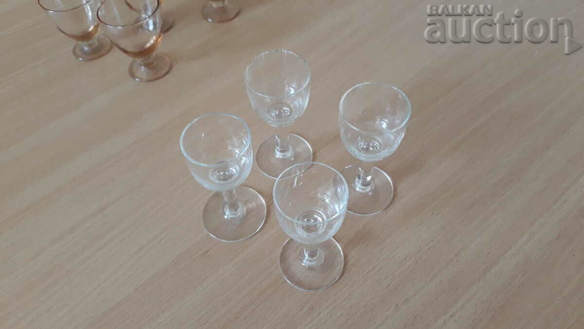 4 τεμ. vintage μίνι ποτήρια μπράντι ποτήρια λικέρ ρετρό vintage