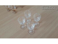 4 pcs. vintage mini glasses brandy liqueur glasses retro vintage