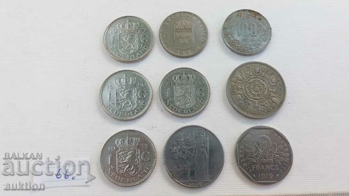 collection of 9 different Dutch, Italian, Greek coins with price 4.49 BGN | € 2.30 collection of 9 different Dutch, Italian, Greek coins with price 4.49 BGN | € 2.30