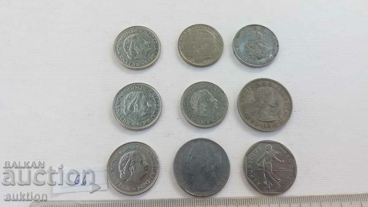 collection of 9 different Dutch, Italian, Greek coins - 7 collection of 9 different Dutch, Italian, Greek coins - 7